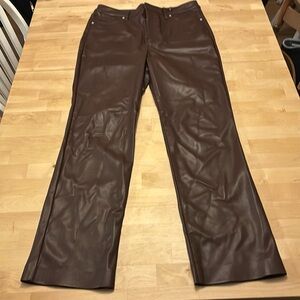 Express Brown Leather Pants